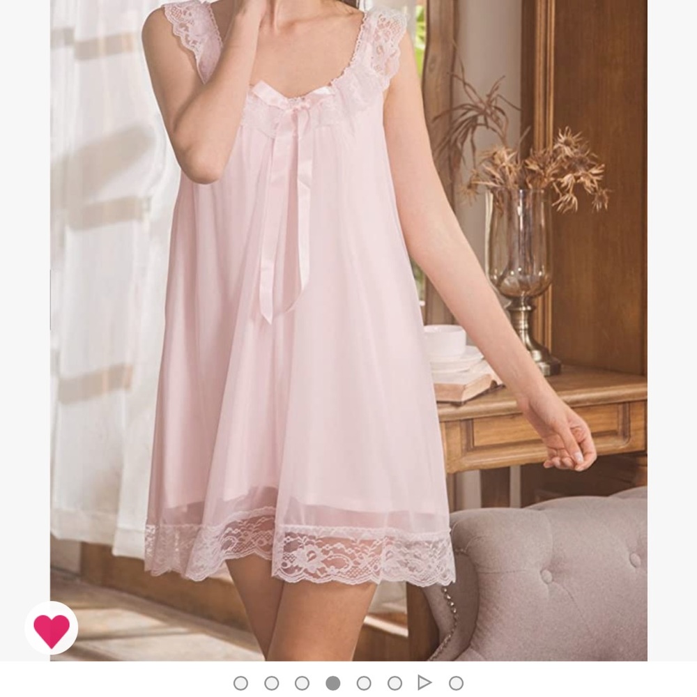 COPY - 2 nighties 1- pink sz large. 1-white size small Like new condition - Picture 2 of 15